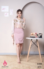 1J472 - CHÂN VÁY HỒNG XẾP LI