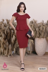 1D3601 - ĐẦM PEPLUM CỔ CÁCH ĐIỆU