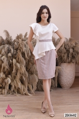 2D3602 - ĐẦM PEPLUM XẾP BÈO CÁCH ĐIỆU