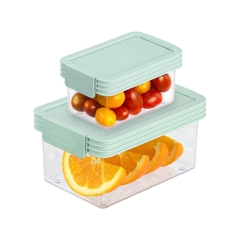 Bộ 2 hộp thực phẩm tritan chữ nhật Hokaido 1000 - 2000 ml