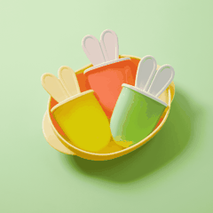 Khuôn làm kem tai thỏ Kari