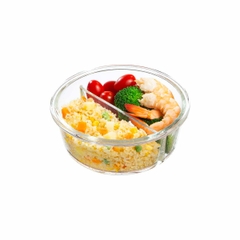 Hộp thuỷ tinh tròn Nikko 950 ml (2 ngăn)
