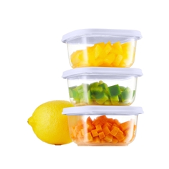 Bộ 3 hộp thực phẩm vuông mini Hokkaido 250ml