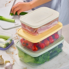 Bộ 7 hộp thực phẩm chữ nhật Hokkaido 500-750-1000-1500-2000-2500-3500ml (Rainbow)