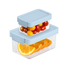 Bộ 2 hộp thực phẩm tritan chữ nhật Hokaido 1000 - 2000 ml