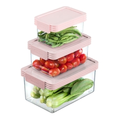 Bộ 3 hộp thực phẩm tritan chữ nhật Hokaido 500 - 1000 - 2000 ml