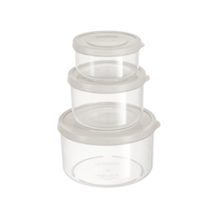 Bộ 3 hộp thực phẩm tròn Hokkaido