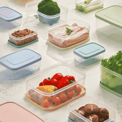 Bộ 7 hộp thực phẩm chữ nhật Hokkaido 500-750-1000-1500-2000-2500-3500ml (Rainbow)