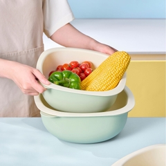 Bộ thau rổ xếp chồng Yoko Nest 25cm + 28cm