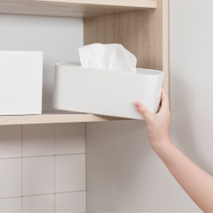 Hộp khăn giấy chữ nhật Sano (nắp nhựa)