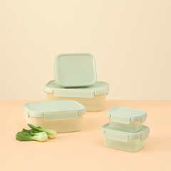 Bộ 5 hộp thực phẩm nắp gài Hokkaido