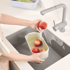 Bộ thau rổ chữ nhật Yoko Cloud