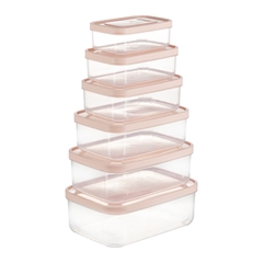 Bộ 6 hộp thực phẩm chữ nhật Hokkaido 500-750-1000-1500-2000-2500ml