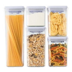 Bộ 5 hộp đựng thực phẩm khô Hokkaido 500ml, 1000ml (x2), 1400ml, 2100ml