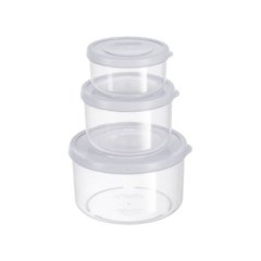 Bộ 3 hộp thực phẩm tròn Hokkaido