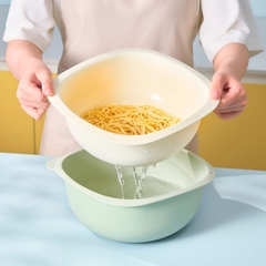 Bộ thau rổ xếp chồng Yoko Nest 25cm + 28cm