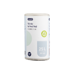 Túi rác tự huỷ Soji 25L x 50 túi (Túi miệng bằng)