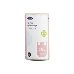 Túi rác tự huỷ Soji 25L x 46 túi (Túi miệng lượn sóng)