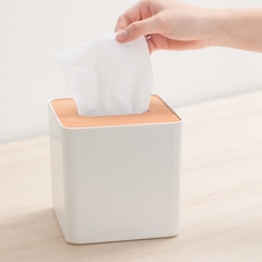 Hộp khăn giấy vuông Sano (nắp nhựa)
