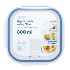 Hộp thuỷ tinh vuông Nikko 800 ml