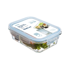 Hộp thủy tinh chữ nhật Nikko 1040 ml (3 ngăn)