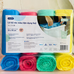 Lô túi rác màu tiện dụng Soji 4 x 25L