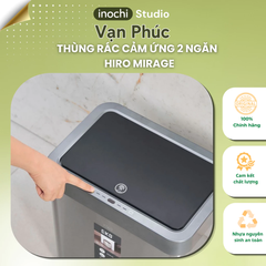 Thùng rác cảm ứng 2 ngăn Hiro Mirage 10L+10L