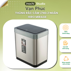 Thùng rác cảm ứng 2 ngăn Hiro Mirage 10L+10L