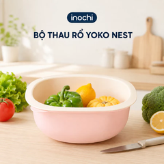 Bộ thau rổ xếp chồng Yoko Nest 25cm + 28cm