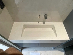 Chậu rửa nguyên khối đá solid surface hiện đại