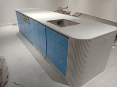 Đá nhân tạo solid surface ốp bàn đảo bếp