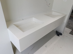 Đá solid surface korean ốp lavabo nguyên khối
