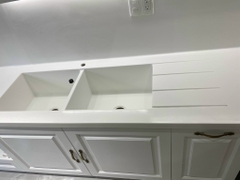 Đá solid surface korean ốp chậu liền khối