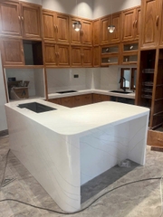 Mặt đá bếp solid surface Himacs M802 Aurora Calacatta Fiore