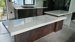 Đá solid surface cao cấp ốp bếp và bàn đảo tại Đồng Nai