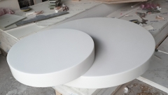 Đá solid surface P105  Pearl White  kim sa trắng ốp bàn