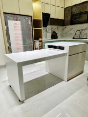 Dự án ốp đá solid surface korean S102 Arctantic white ốp mặt bếp tại Thành Phố Thủ Đức