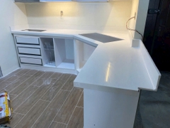 Đá solid surface korean S102  Antarctic White ốp bếp quận 2