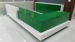 Đá solid surface Himacs ốp cho quầy lễ tân