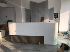 Đá nhân tạo Solid surface ốp quầy uốn cong