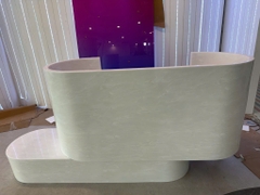 Quầy lễ tân đá solid surface korean uốn cong