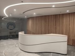 Dự án quầy lễ đá solid surface S102- Antarctic White cho ngân hàng Shinhan quận 2