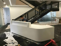 Đá solid surface cao cấp ốp quầy uốn cong