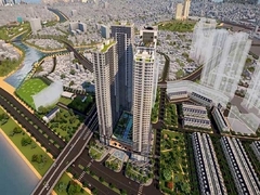 Lắp đá Solid surface tại tòa nhà Sunwha Peal