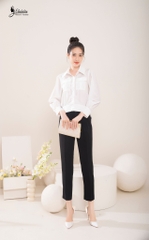 Áo sơ mi cổ đức màu trắng