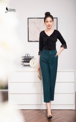 Quần baggi 1 ly màu xanh