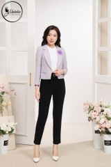 Áo vest dạ màu tím