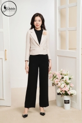 Áo vest dạ màu be