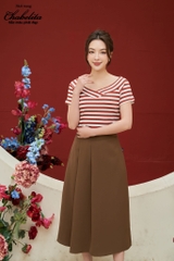 Áo kẻ màu cam