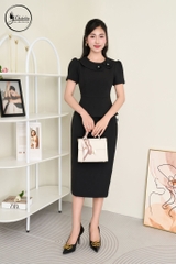 Áo sơ mi cổ phối màu đen